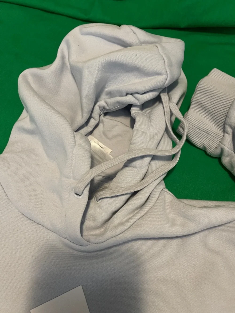 adidas Pale Gray Pullover Hoodie with White Logo - Picture 13 of 13